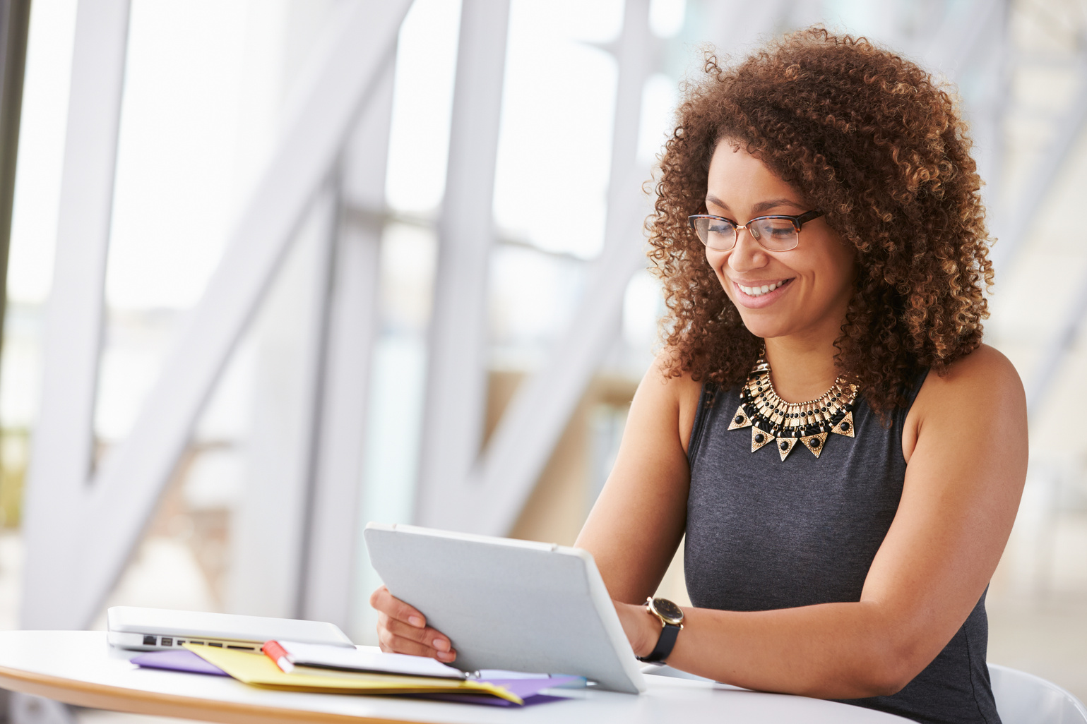 Woman Working in Office